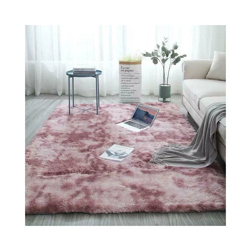 Home Indoor Floor Tie Dyed Carpet - Wine Red//40*60cm - 1