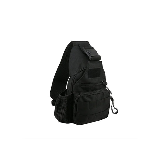 DEUKIO Water Bottle Holder Sling Bag Outdoor Hydration Pack USB Charging Crossbody Shoulder Chest Bag - Black - 1