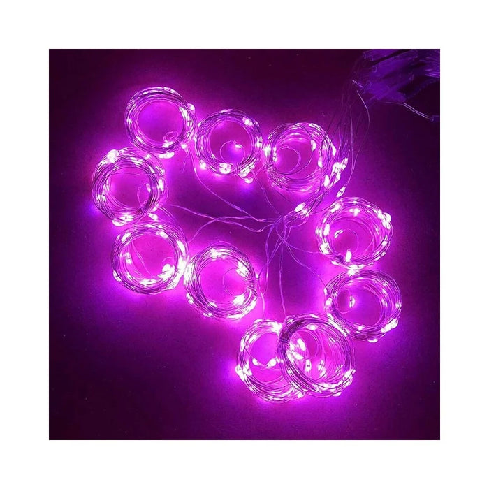 USB Remote Control Curtain String Lights Pink 3x2m 200 Leds 8 Functions Hanging Hook Window Decoration - 1