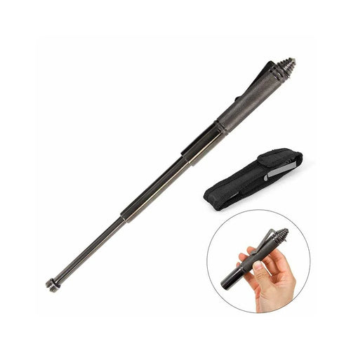 Outdoor Self Defense Pen Emergency Hammer Baton Telescopic Stick Expandable Rod - 1