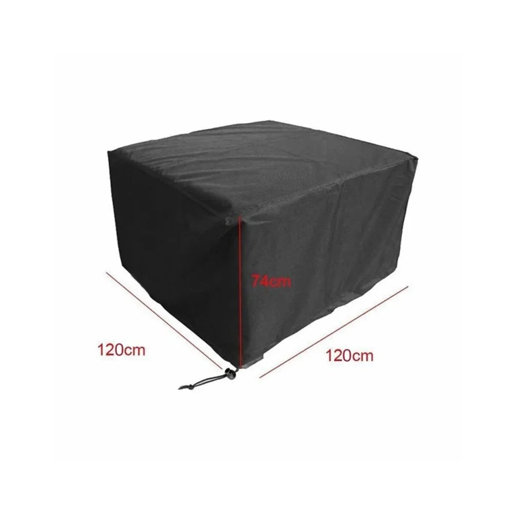 Garden Furniture Cover 210D Oxford Cloth Windproof Patio Table Cover with Buckle - 120*120*74cm - 1