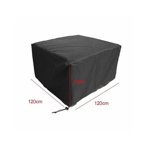 Garden Furniture Cover 210D Oxford Cloth Windproof Patio Table Cover with Buckle - 120*120*74cm - 1