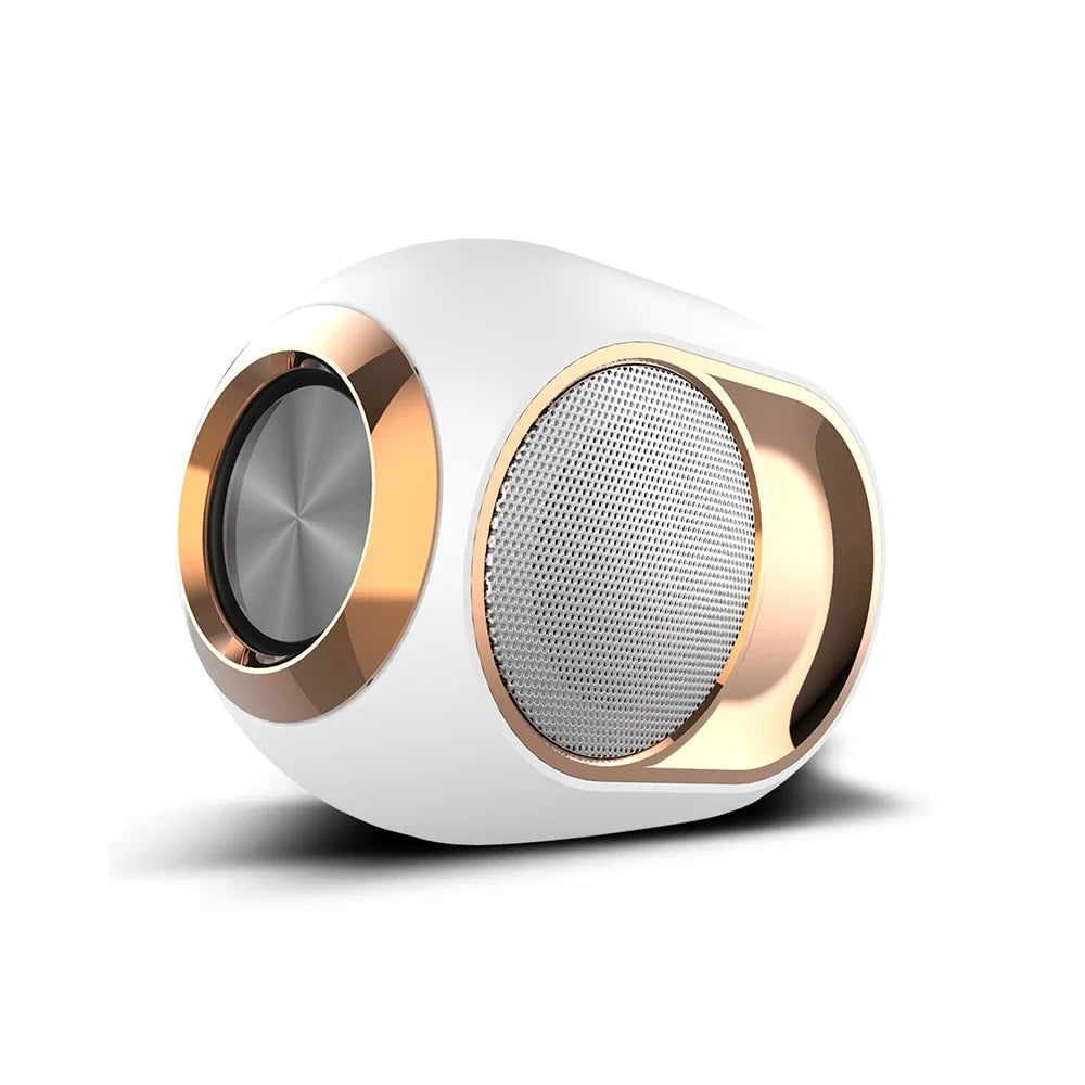 X6 Portable Speaker Outdoor Bluetooth-Compatible Subwoofer with TF Card Slot - White - 1