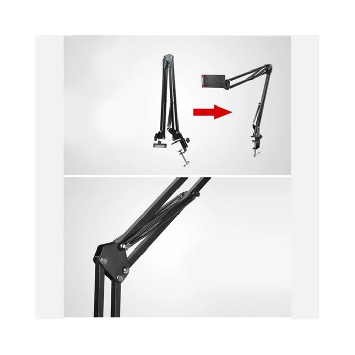 35-B Foldable Tablet Stand Holder Bedside Cantilever Lazy Bracket with 180 Degree Rotation for iPad Cellphone Tablet - 7