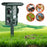 Outdoor Solar Ultrasonic Pest Animal Repeller Repellent Garden for Fox Deer Squirrels Skunk - 4