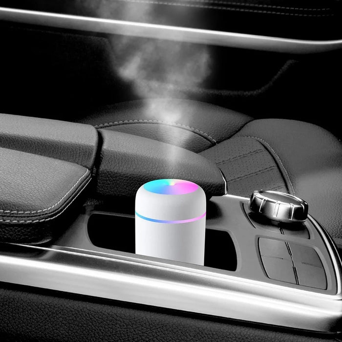 Humidifier USB Ultrasonic Aroma Diffuser Cool Mist Maker Air Purifier with Romantic Light - White - 3