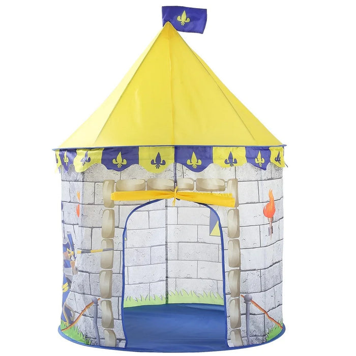 Portable Kids Gift Indoor Outdoor Game Play Tent Yurt Castle - Knight - 4