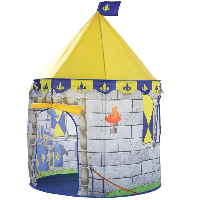Portable Kids Gift Indoor Outdoor Game Play Tent Yurt Castle - Knight - 6
