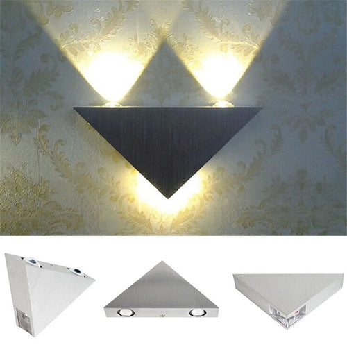 LED Wall Lamp 3W Modern Triangle Wall Light Corridor for Bedroom Home Lighting - 1