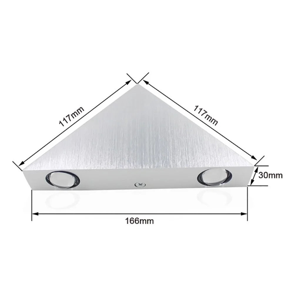 LED Wall Lamp 3W Modern Triangle Wall Light Corridor for Bedroom Home Lighting - 5