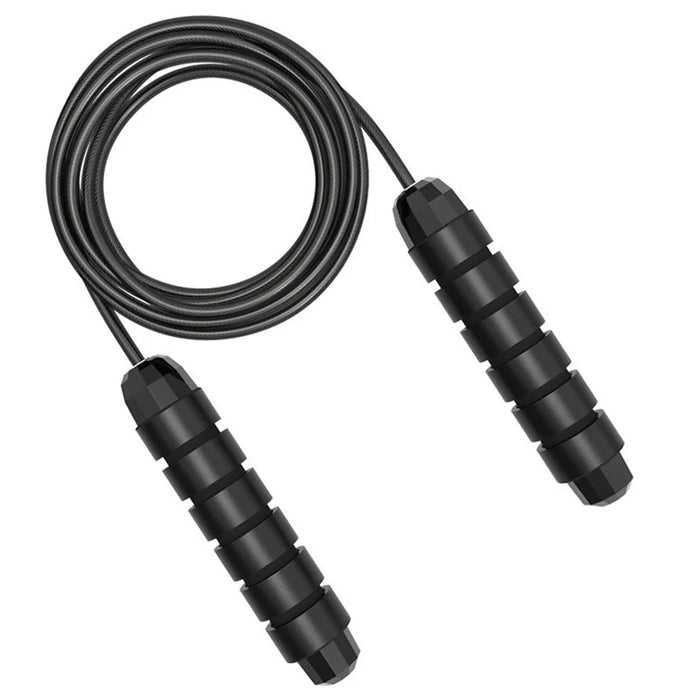 Adjustable Fitness Exercise Jump Skipping Rope with Thickening Non-slip Foam Handle - Black - 1