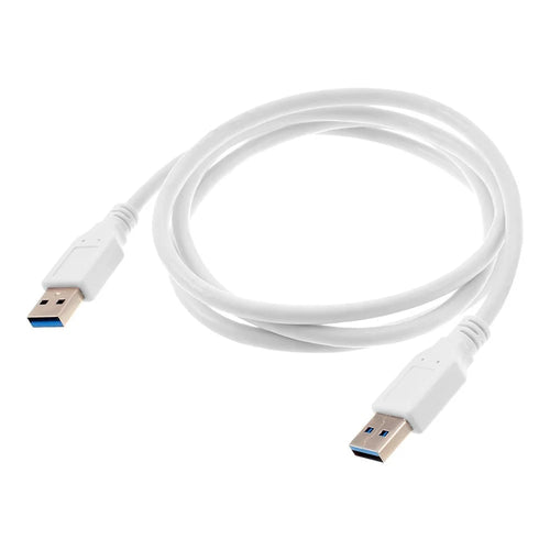 1.2m USB to USB Extension Cable 3.0 Male to Male Data Charger Charging Extender - White - 1