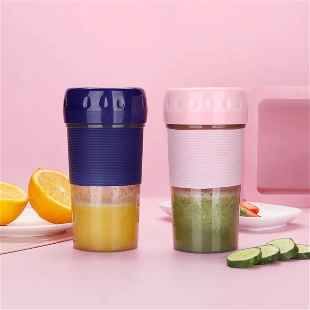 USB Juicer Cup Mini Portable 300ml Fresh Fruit Juice Maker Food Blender - Pink - 3