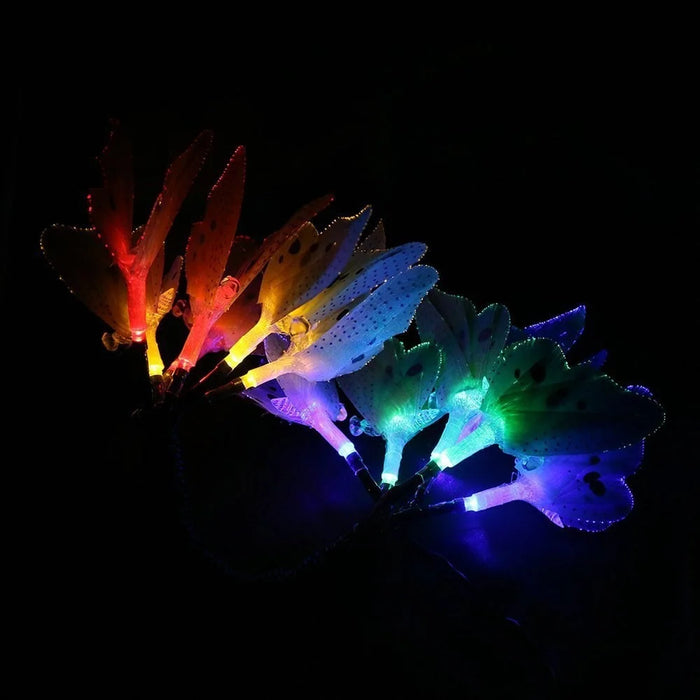 Multicolor Butterfly Solar Fairy String Light 4m 12-LED Home Yard Decor - 3
