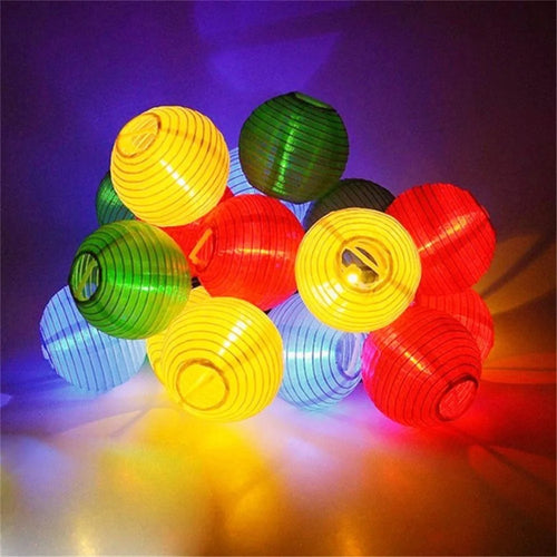 Solar Light LED Lantern Garland Wedding Decor String Lights Outdoor Fairy Garden-30 - LED 6.5m/Color - 1