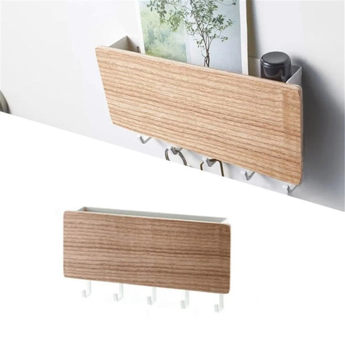 Key Rack Wall Mount Hanging Organizer Storage Hook Holder Box Gift - White - 1