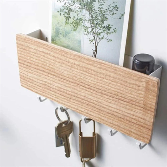 Key Rack Wall Mount Hanging Organizer Storage Hook Holder Box Gift - White - 2