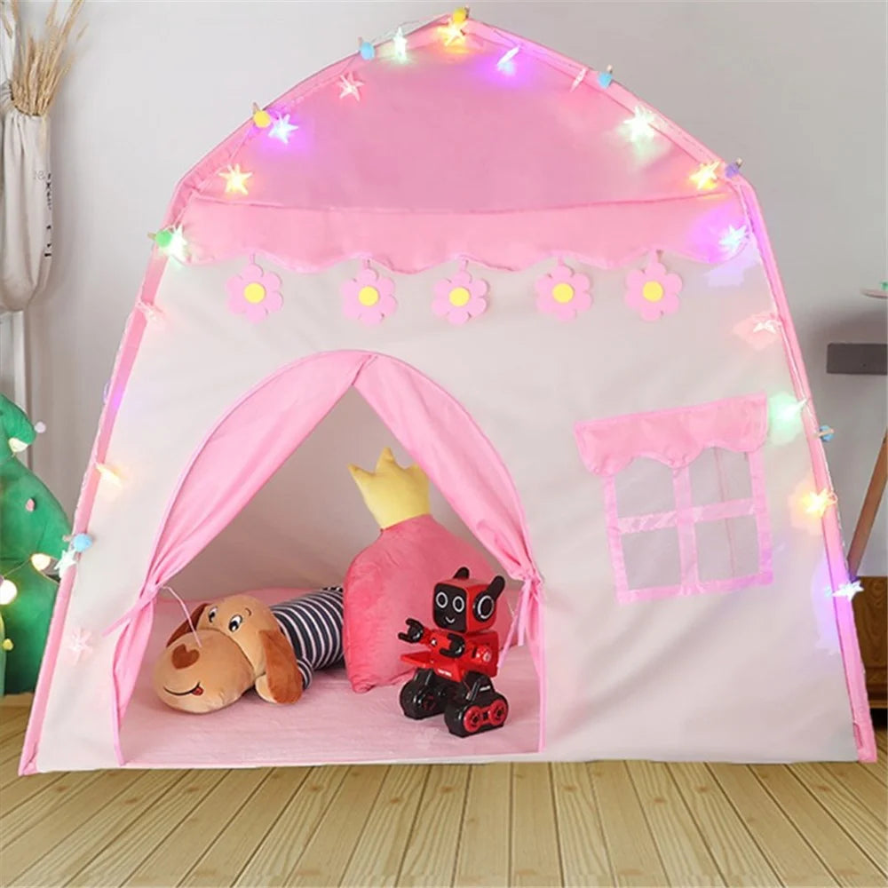 Children Game House Princess Tent Kids Gift Playhouse Fairy Castle Tent - Pink - 2