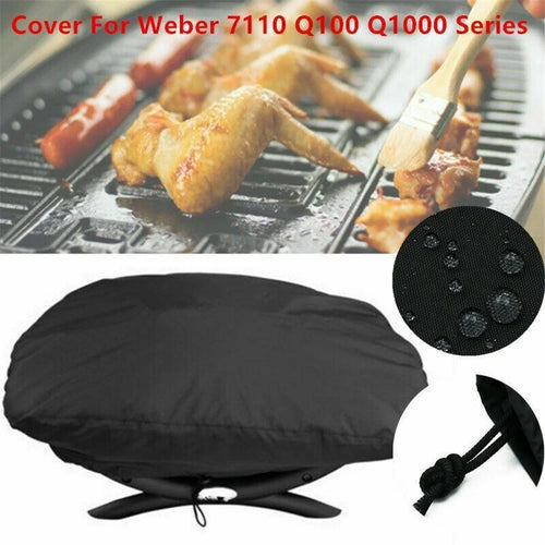 Dustproof Waterproof 210D Oxford Cloth Oven Cover for Weber 7110 Q1000 Series, Size: 67.1 x 44 x 32cm Oven Hood - 1