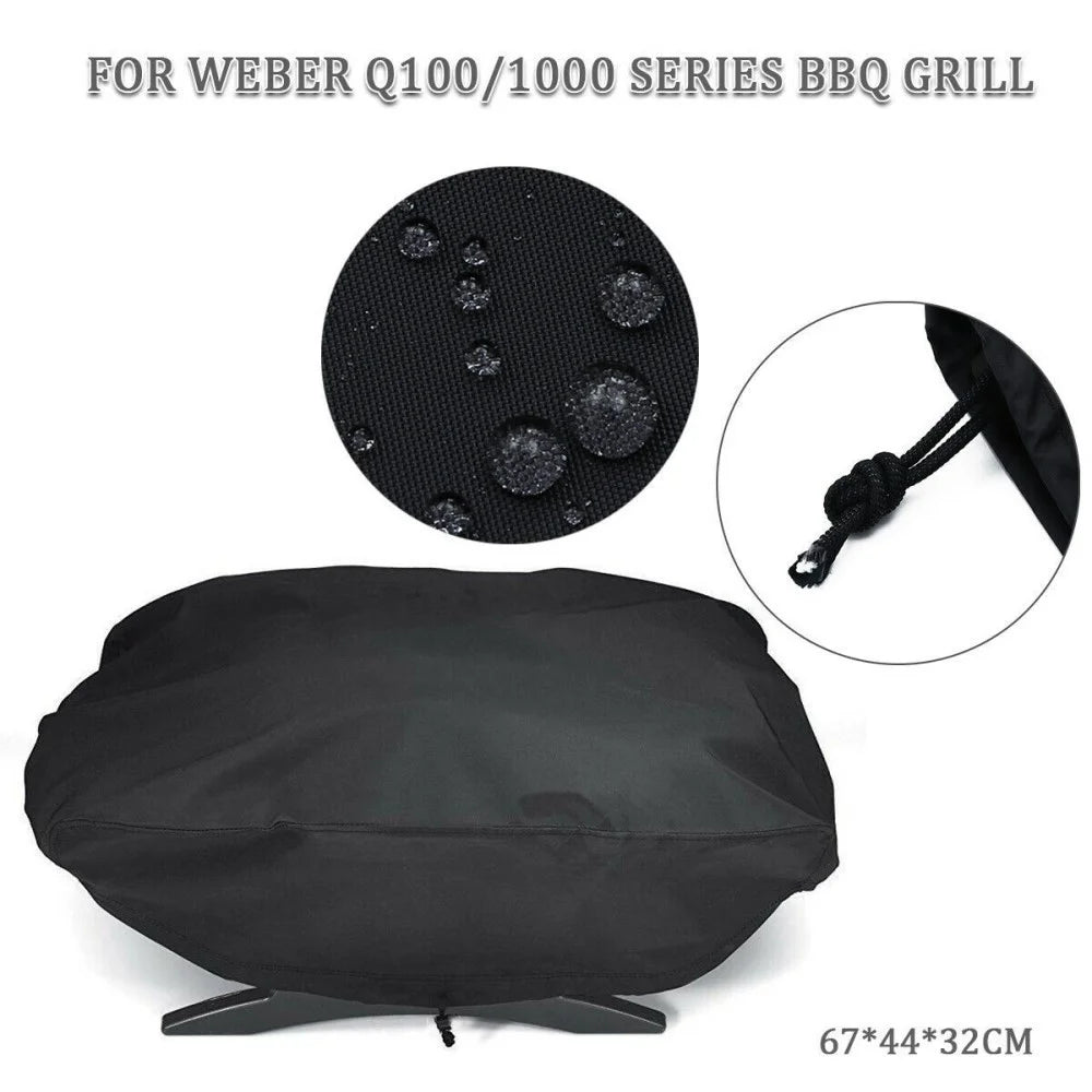Dustproof Waterproof 210D Oxford Cloth Oven Cover for Weber 7110 Q1000 Series, Size: 67.1 x 44 x 32cm Oven Hood - 2