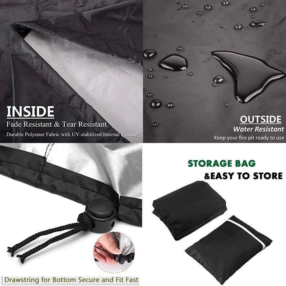 BBQ Cover 210D Waterproof Dustproof Cloth 85x40cm Outdoor Barbecue Stove Cover - 6