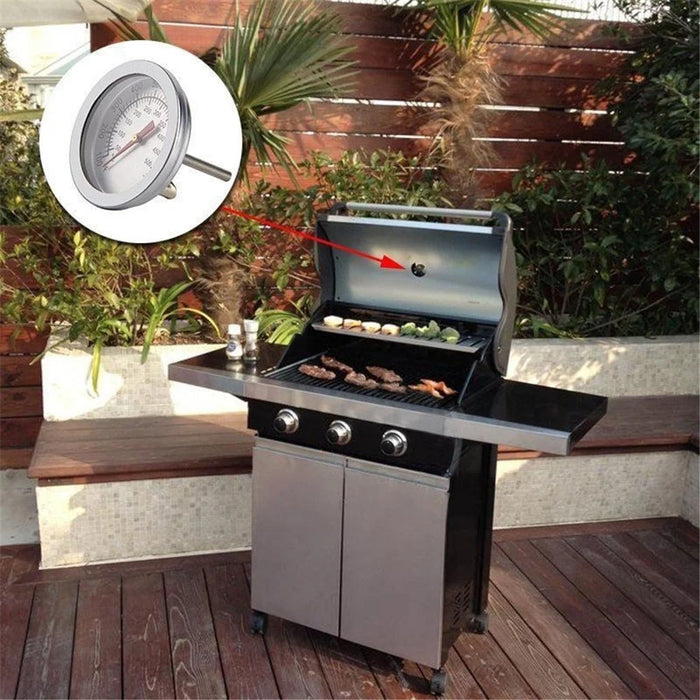 Bi - metal Stainless Steel Oven BBQ Grill Thermometer - 3
