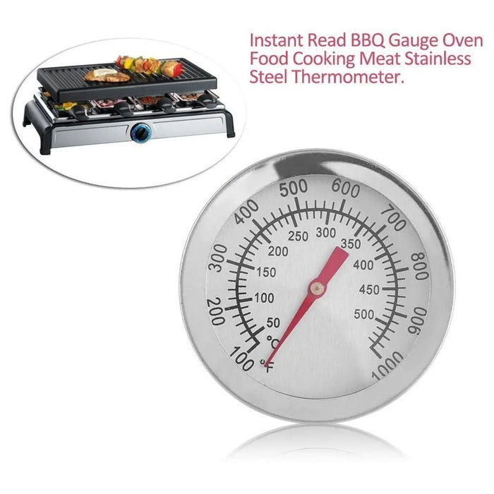 Bi - metal Stainless Steel Oven BBQ Grill Thermometer - 4