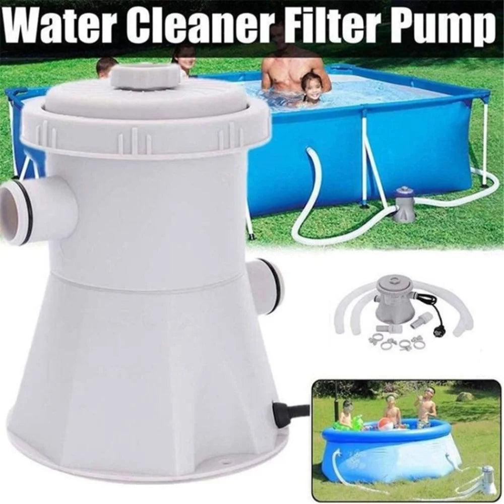 Large Medium Size Plastic Swimming Pool Circulating Filter Pump - EU Plug - 2