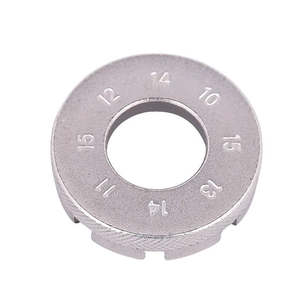 Mountain Bike Repairing Tool Nickel Plated Round Spoke Wrench Single Wheel Rim 8 - notch Steel Wire Repairing Ring - 5