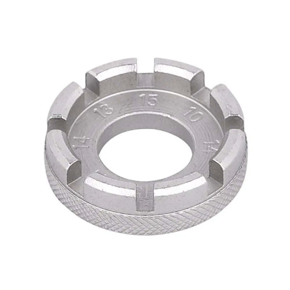 Mountain Bike Repairing Tool Nickel Plated Round Spoke Wrench Single Wheel Rim 8 - notch Steel Wire Repairing Ring - 6