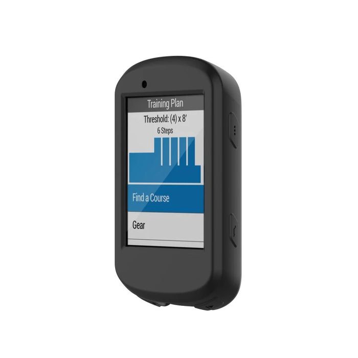Mini Elastic Skin Soft Silicone Case Solid Fashion Screen Protector Scratch Resistant Bike Computer Case for Garmin Edge 530 - Black - 1