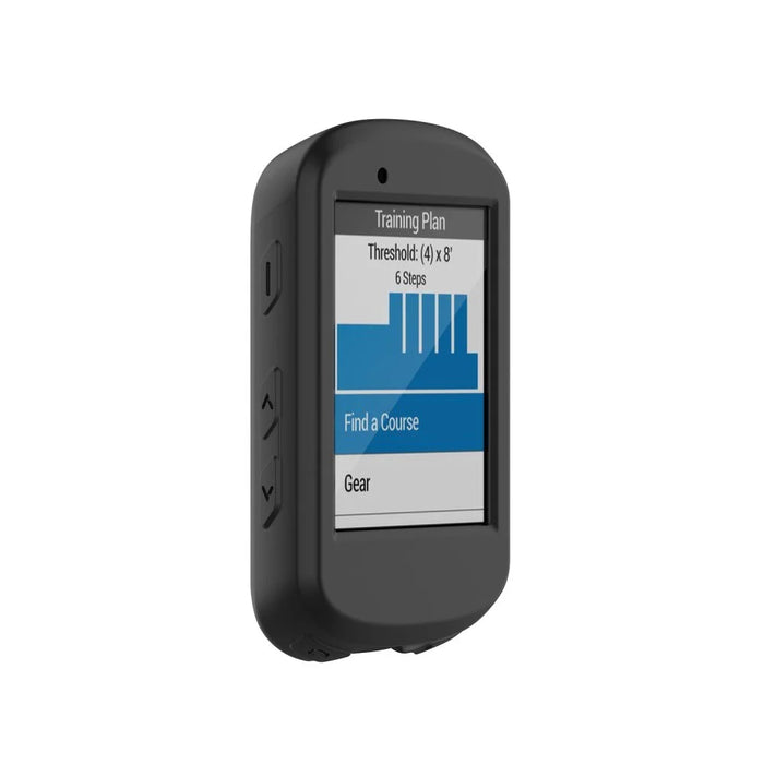 Mini Elastic Skin Soft Silicone Case Solid Fashion Screen Protector Scratch Resistant Bike Computer Case for Garmin Edge 530 - Black - 3