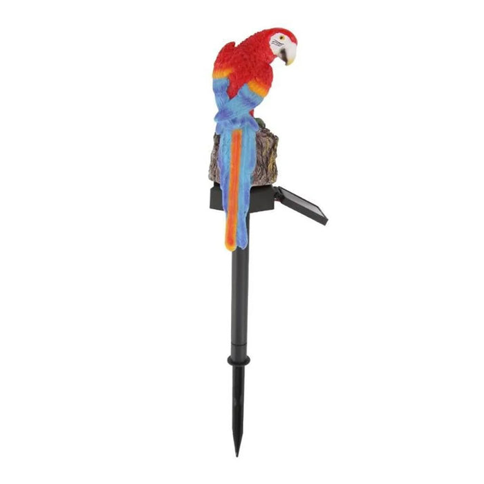 Modern Garden Decoration Resin Animal Solar Lamp - Red Parrot - 3
