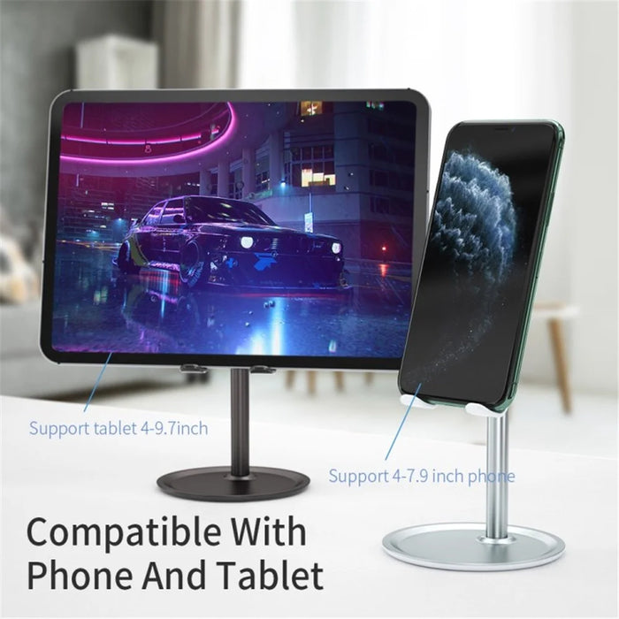 Aluminum Alloy Office Desktop Mobile Phone Bracket (Non-retractable) - Black - 3