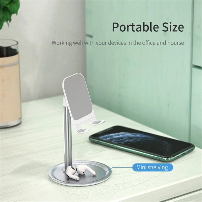Aluminum Alloy Office Desktop Mobile Phone Bracket (Non-retractable) - Black - 7