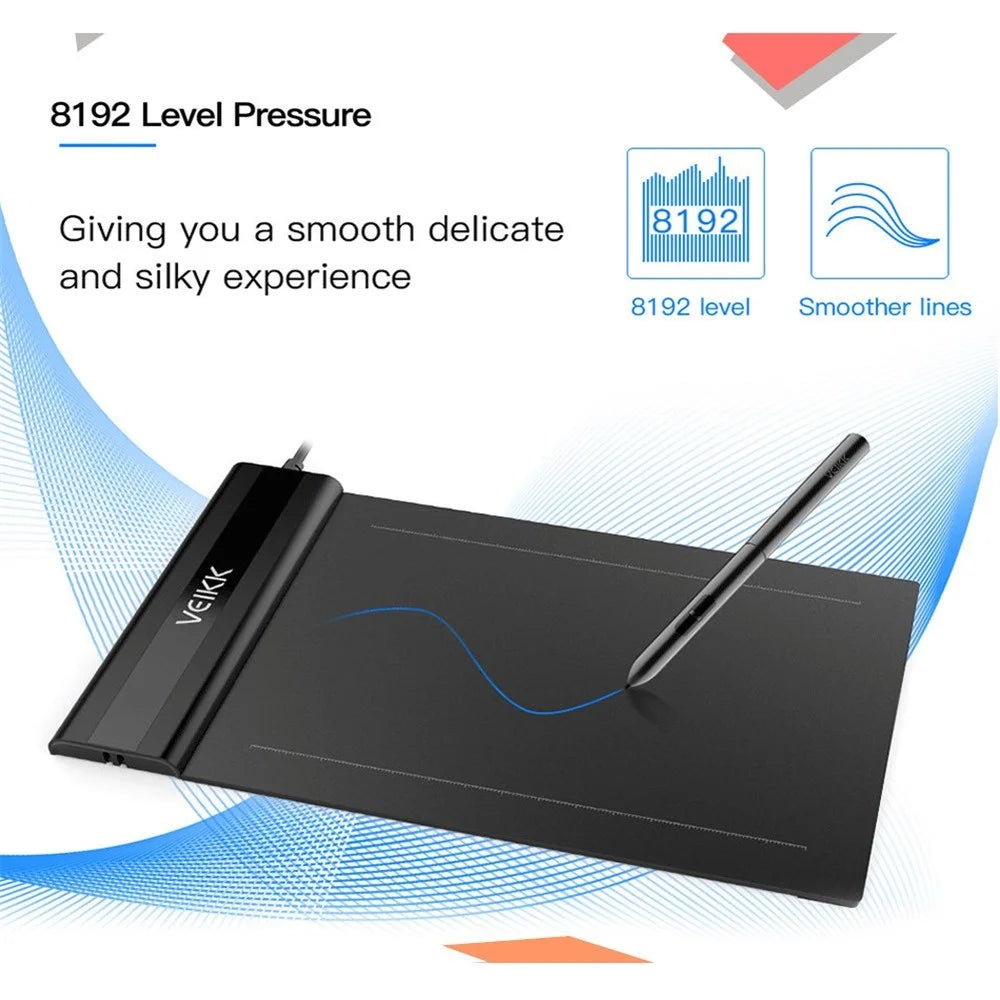 VEIKK S640 English Digital Drawing Tablet Sketchpad Electronic Drawing Board with Battery-free Stylus - 5