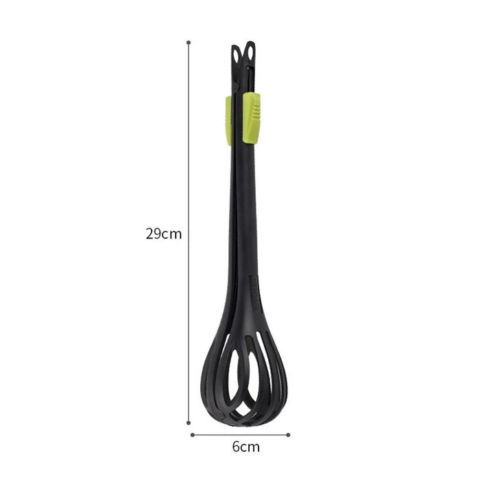 Home Cream Eggbeater Bakery Folder Stir Stick Egg Hand Shaking Baking Tool (Black) - 2