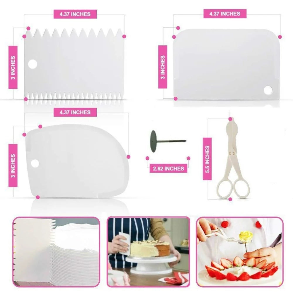 164 Pcs/Set DIY Baking Cake Home Kitchen Tool Turntable Set Practical Cake Nozzles - 3