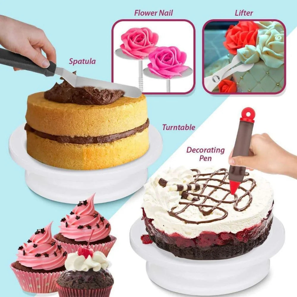 164 Pcs/Set DIY Baking Cake Home Kitchen Tool Turntable Set Practical Cake Nozzles - 4