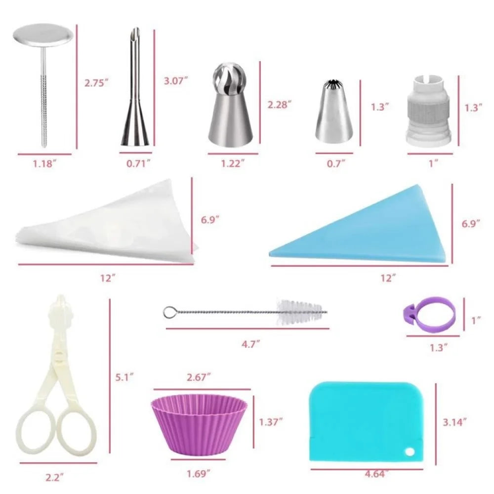 57 Pcs/Set Cake Tools Kitchen Baking Pastry Supplies Dessert Cake Decorating Set - 5