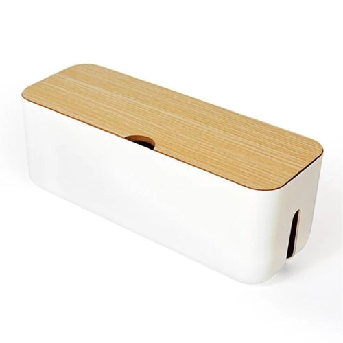 Dust-proof Cable Storage Box Plug-in Board Storage Box ABS Plug-in Finisher - White - 1