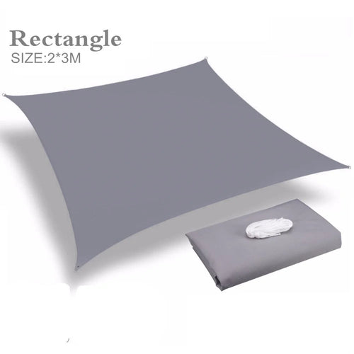 Waterproof Sun Shelter Beach Camping Patio Pool Awning Tent Shelter - Grey/Rectangle/Size: 2 x 3m - Grey//Rectangle/Size: 2 x 3m - 1