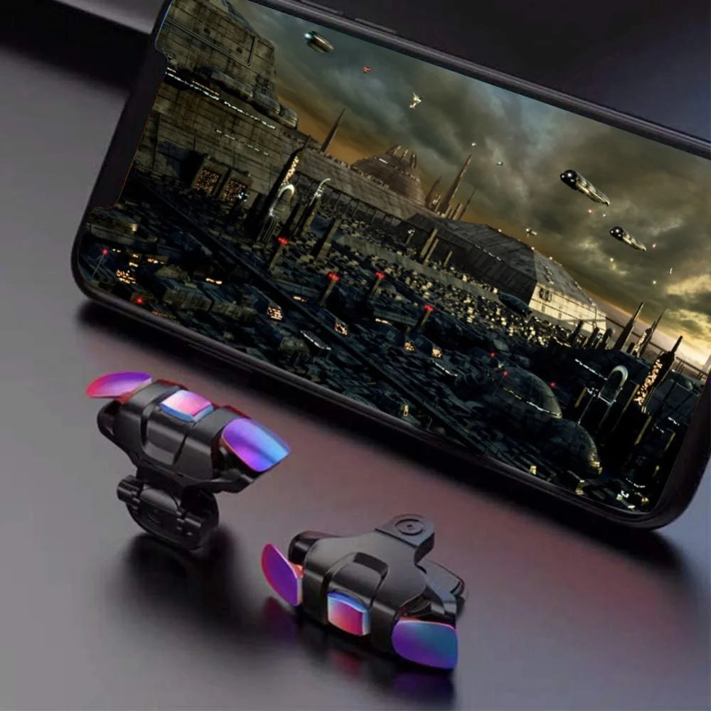 1 Pair Mobile Game Controller Trigger Cellphone Gaming Joystick 4 Fingers Operation Trigger - 2