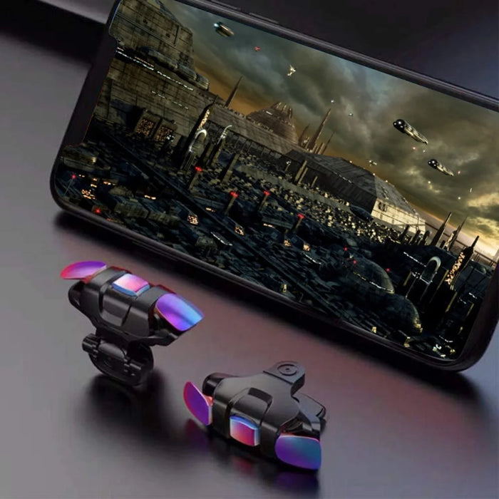 1 Pair Mobile Game Controller Trigger Cellphone Gaming Joystick 4 Fingers Operation Trigger - 2