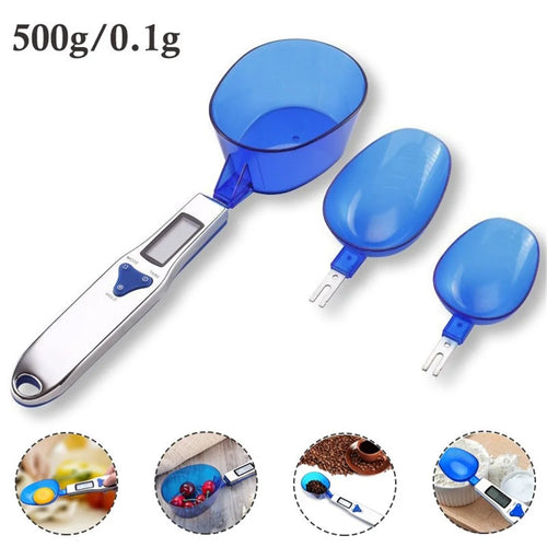 Digital Scale Spoon LCD Display 500g/0.1g High Precision Electronic Measuring Spoon Balance for Kitchen Cooking Baking - 1