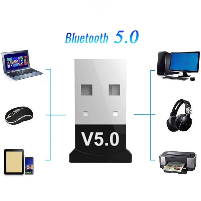 Bluetooth-compatible 5.0 Dongle Adapter USB Dongle Wireless Bluetooth-compatible Receiver Transmitter Device for PC - 5