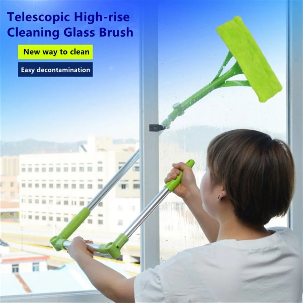 Telescopic Glass Cleaning Brush U - Shaped Cleaner Brush - 1