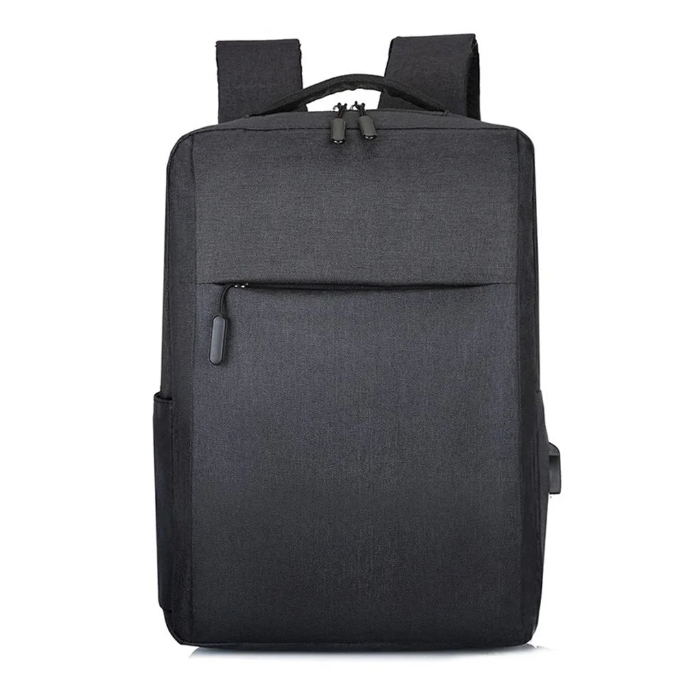 Student Schoolbag USB Charging Backpack Travel Bag - Black - 1