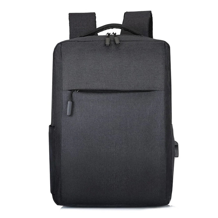 Student Schoolbag USB Charging Backpack Travel Bag - Black - 1