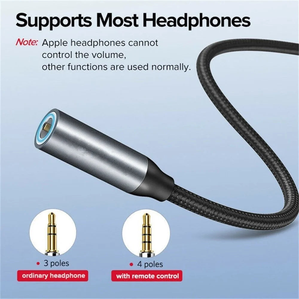 USB Type C to 3.5mm Headphone Jack Aux Audio Cable Adapter for Huawei Xiaomi Etc. - 6